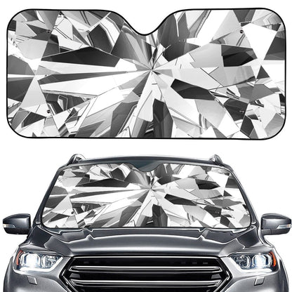 Diamond Print Car Windshield Sun Shade
