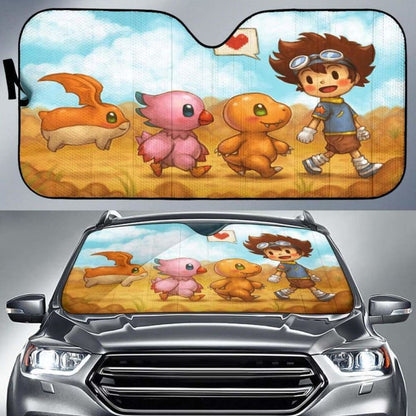 Digimon Wall Car Sun Shades 918b Universal Fit