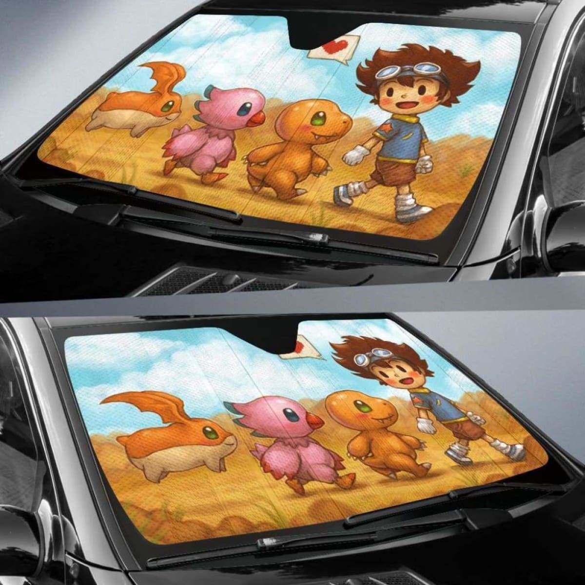 Digimon Wall Car Sun Shades 918b Universal Fit