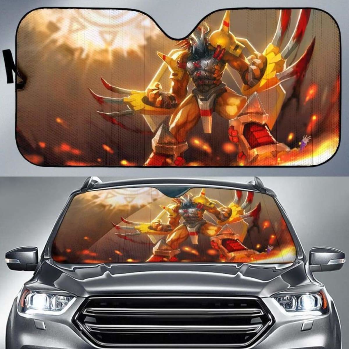 Digimon Wargreymon Auto Sun Shades 918b Universal Fit