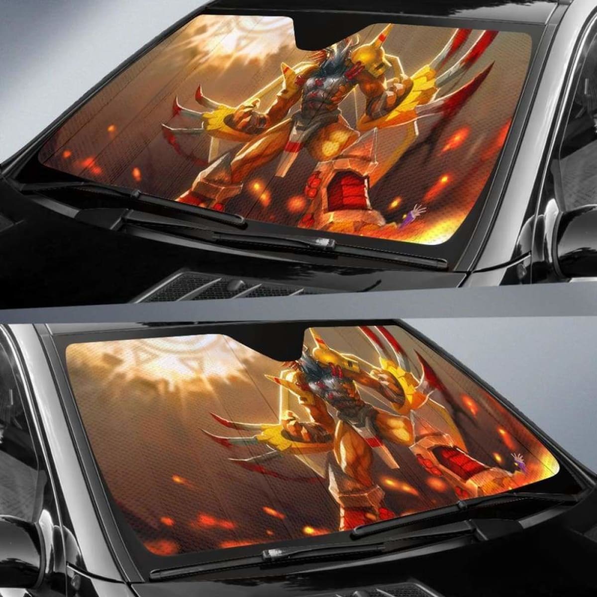 Digimon Wargreymon Auto Sun Shades 918b Universal Fit