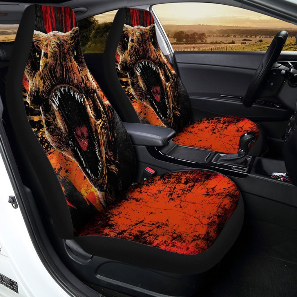 Dino T-Rex Car Seat Covers Custom Dinosaur Car Accessories