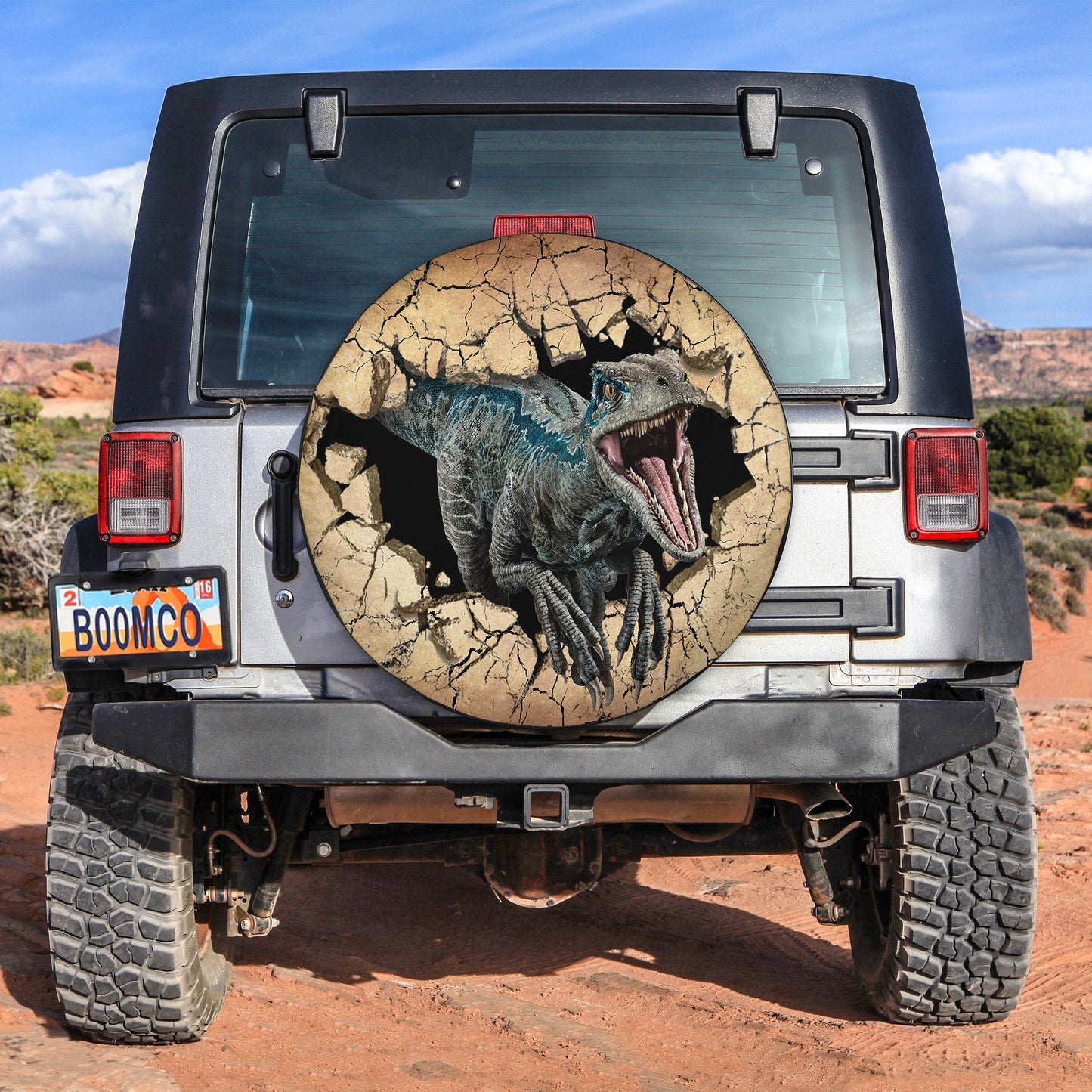Dinosaur Appears, Raptor Car Spare Tire Cover