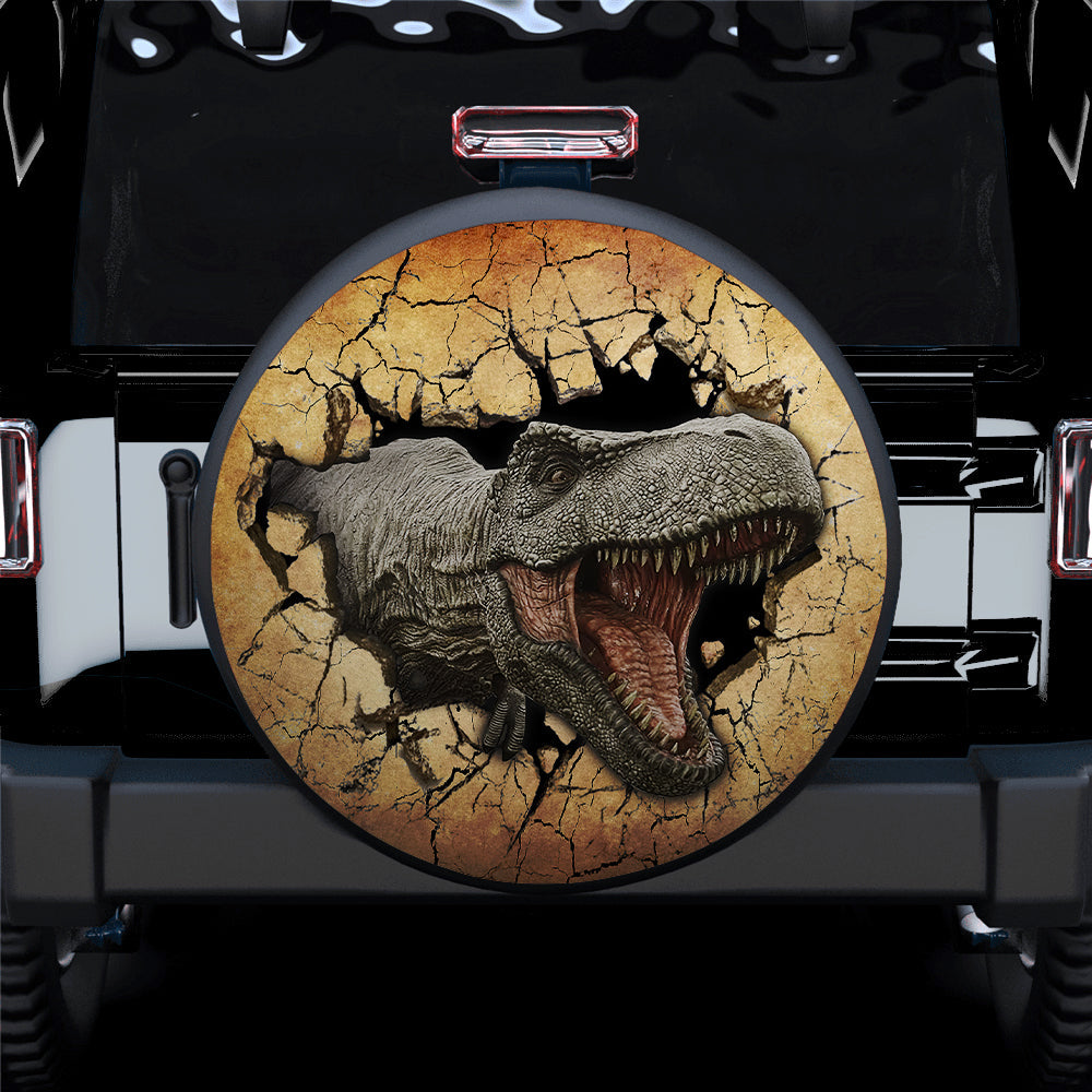 Dinosaur Appears, T-Rex Crack Car Spare Tire Cover
