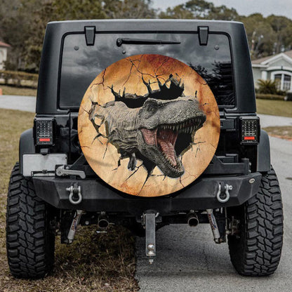 Dinosaur Appears, T-Rex Crack Car Spare Tire Cover