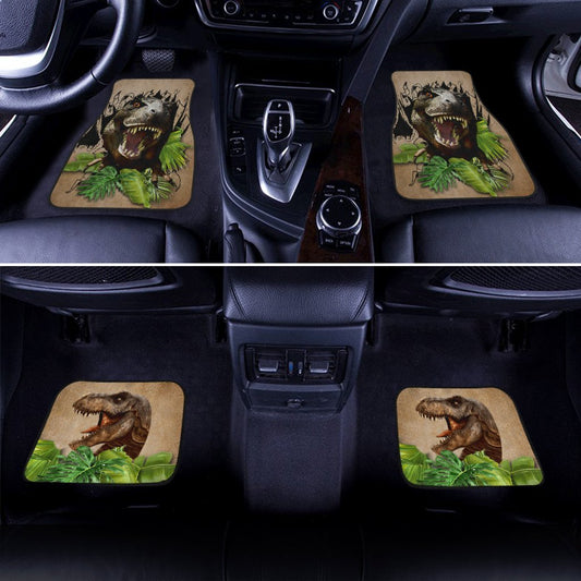 Dinosaur Car Floor Mats Custom Tropical Car Accessories