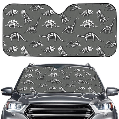 Dinosaur Fossil Pattern Print Car Windshield Sun Shade