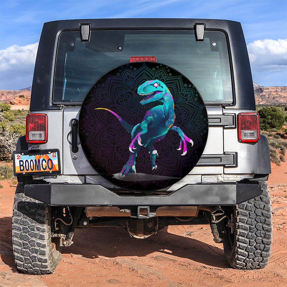 Dinosaur Mandala Car Spare Tire Cover