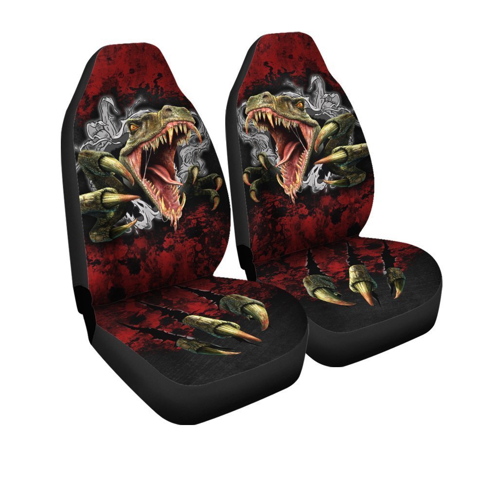 Dinosaur Raptor Car Seat Covers Custom Dinosaur Car Accessories