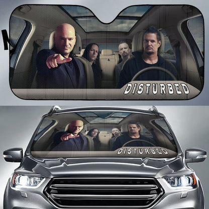 Disturbed Car Auto Sun Shade Rock Band Fan Gift Idea Universal Fit 174503