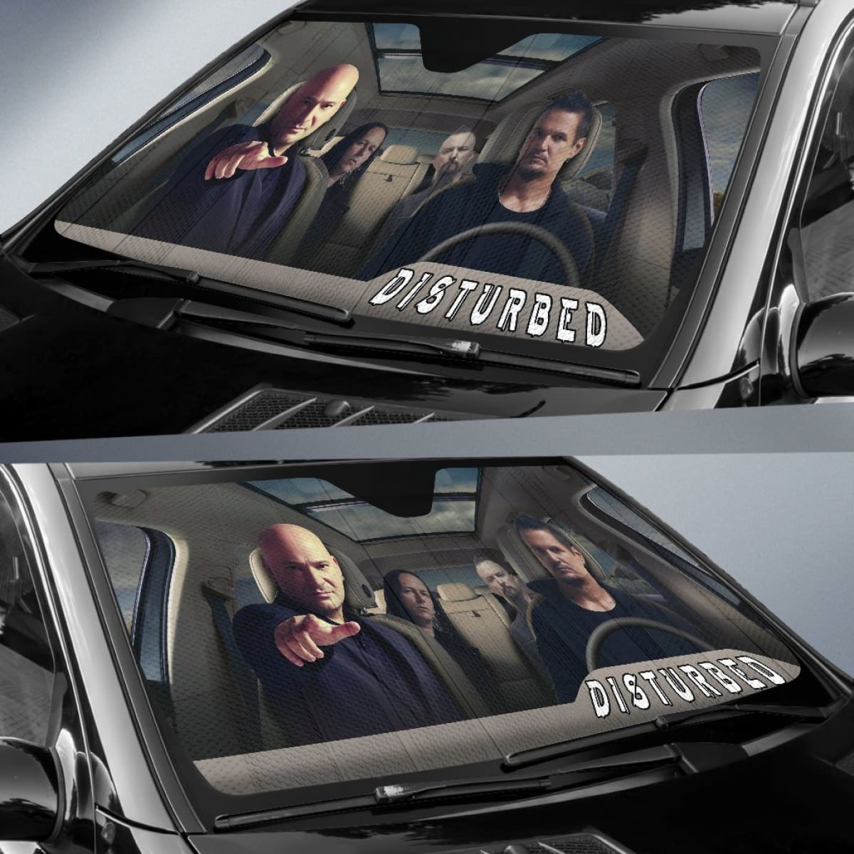 Disturbed Car Auto Sun Shade Rock Band Fan Gift Idea Universal Fit 174503