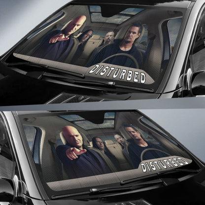 Disturbed Car Auto Sun Shade Rock Band Fan Gift Idea Universal Fit 174503
