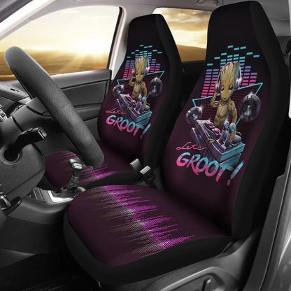 Dj Groot Let'S Groot Marvel Car Seat Covers Universal Fit - PersonalizedFury