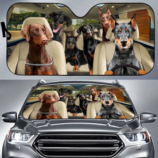 Doberman All Over Printed 3D Sun Shade