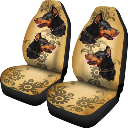Doberman Car Seat Covers Custom Vintage Car Accessories For Dog Lovers