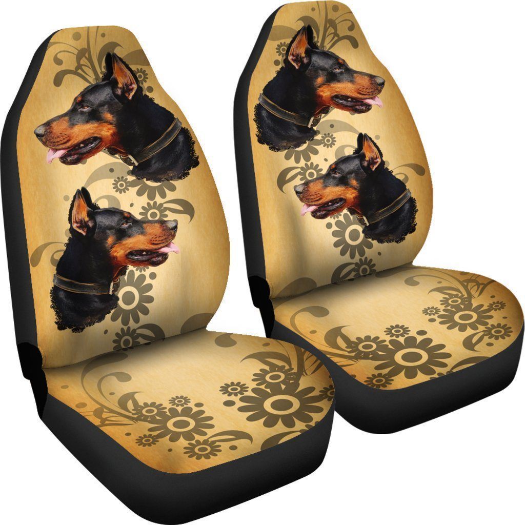 Doberman Car Seat Covers Custom Vintage Car Accessories For Dog Lovers