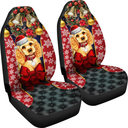 Dog Cross Embroidery Premium Custom Car Seat Covers Decor Protector
