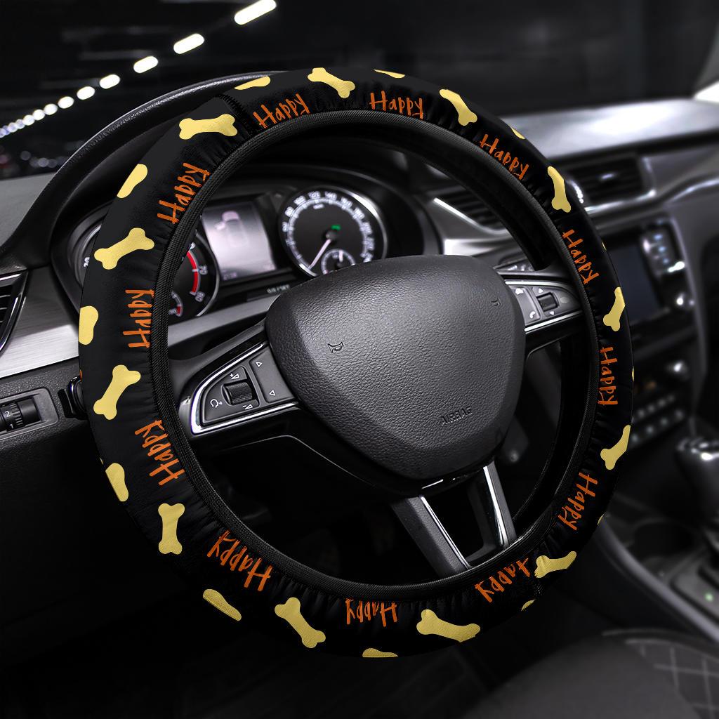 Dog Foot Print Partern Premium Car Steering Wheel Cover