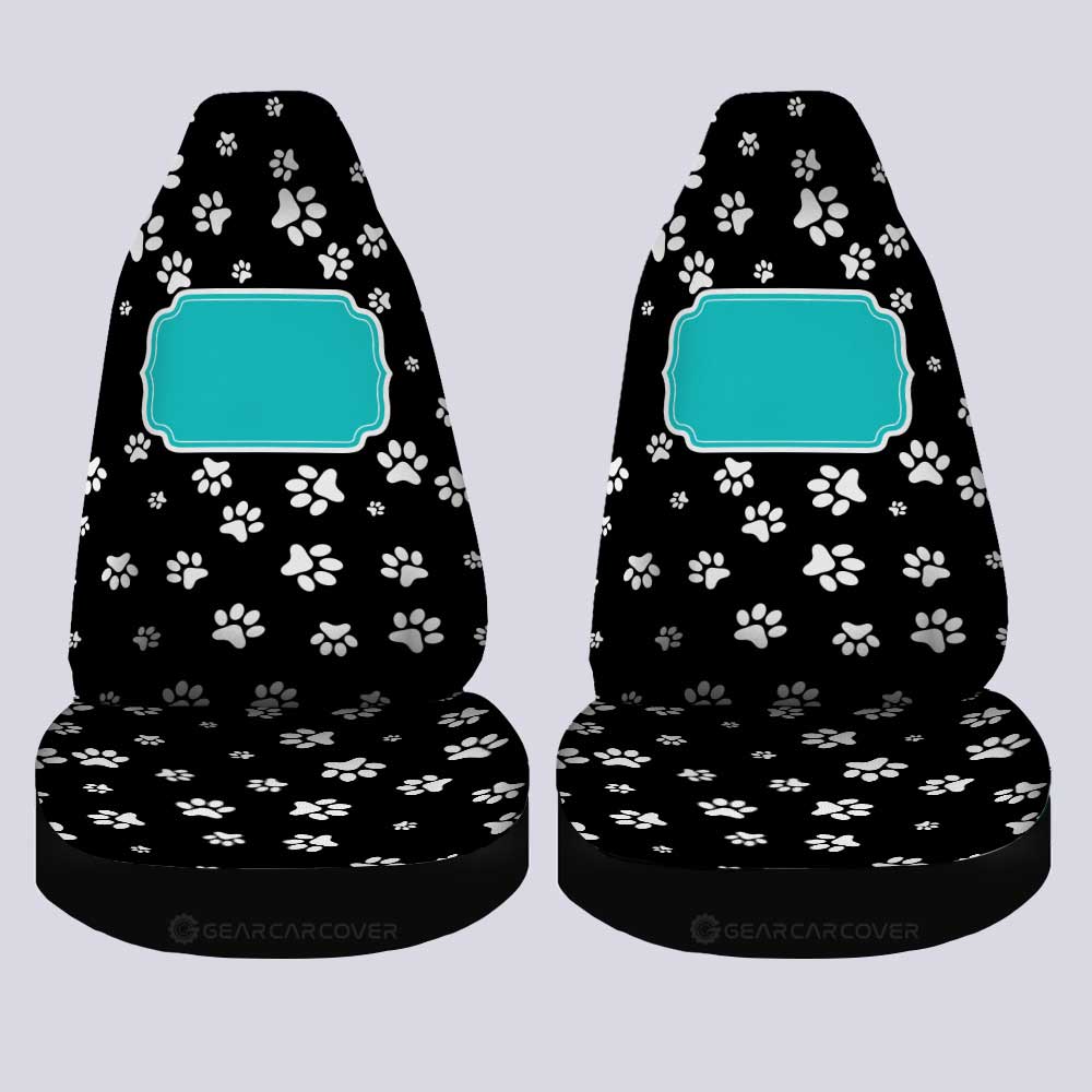 Dog Kitty Paw Car Seat Covers Custom Personalized Name Car Accessories