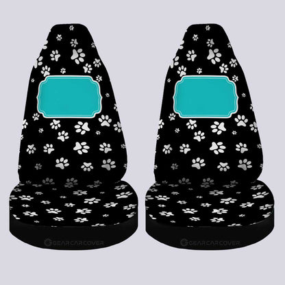 Dog Kitty Paw Car Seat Covers Custom Personalized Name Car Accessories
