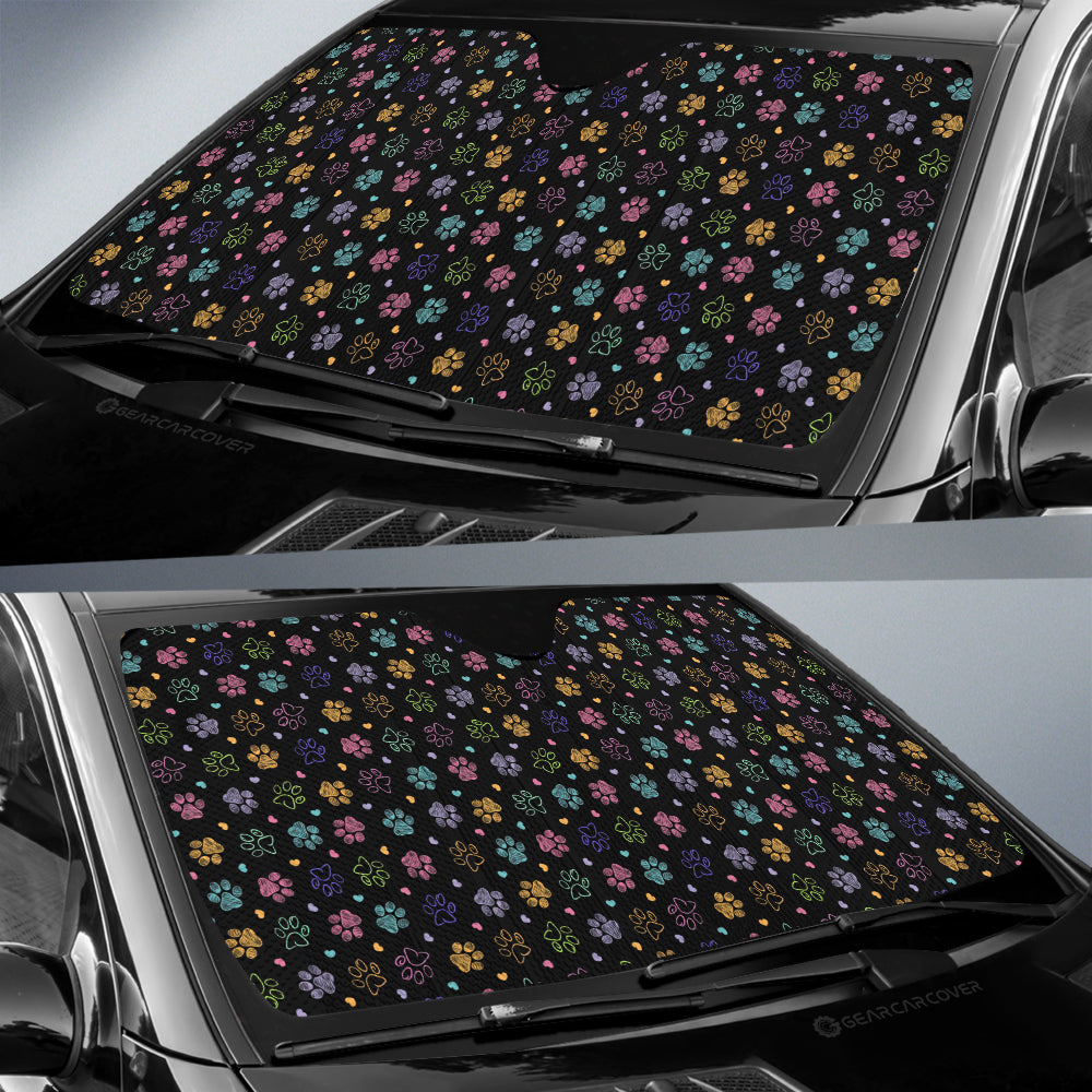 Dog Paw Car Sunshade Custom Car Interior Accessories