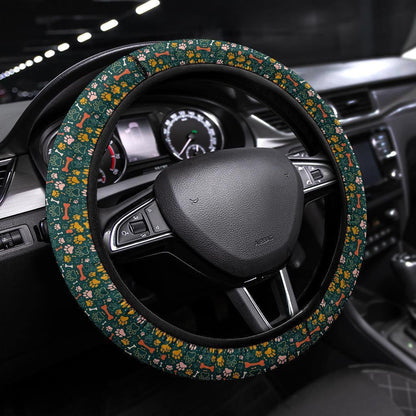 Dog Paw Pattern Anime Steering Wheel Cover