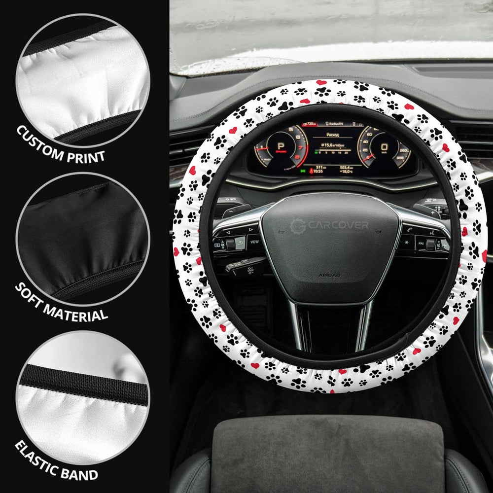 Dog Paw Steering Wheel Covers Custom Cute Car Accessories