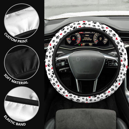 Dog Paw Steering Wheel Covers Custom Cute Car Accessories