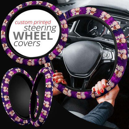 Doma and Akaza Demon Slayer Anime Premium Custom Car Steering Wheel Cover 1
