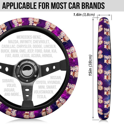 Doma and Akaza Demon Slayer Anime Premium Custom Car Steering Wheel Cover 1