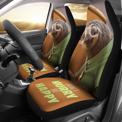 Don'T Hurry Be Happy Sloth Zootopia Car Seat Covers Lt04 Universal Fit 225721
