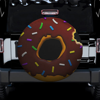 Donut Bite Chocolate Spare Tire Cover