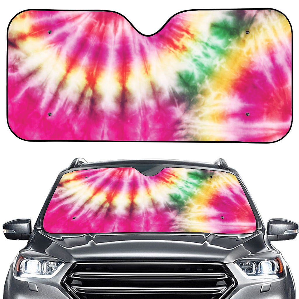 Double Tie Dye Print Car Windshield Sun Shade