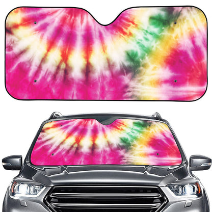 Double Tie Dye Print Car Windshield Sun Shade