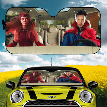 Dr Strange And Wanda Car Auto Sunshades