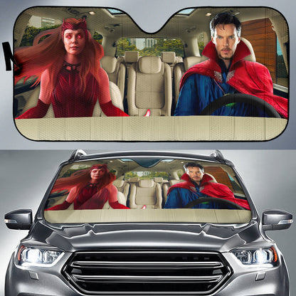 Dr Strange And Wanda Car Auto Sunshades