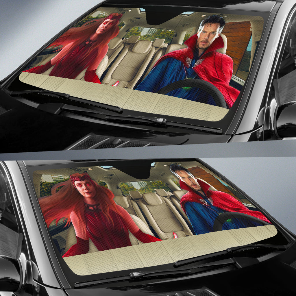 Dr Strange And Wanda Car Auto Sunshades