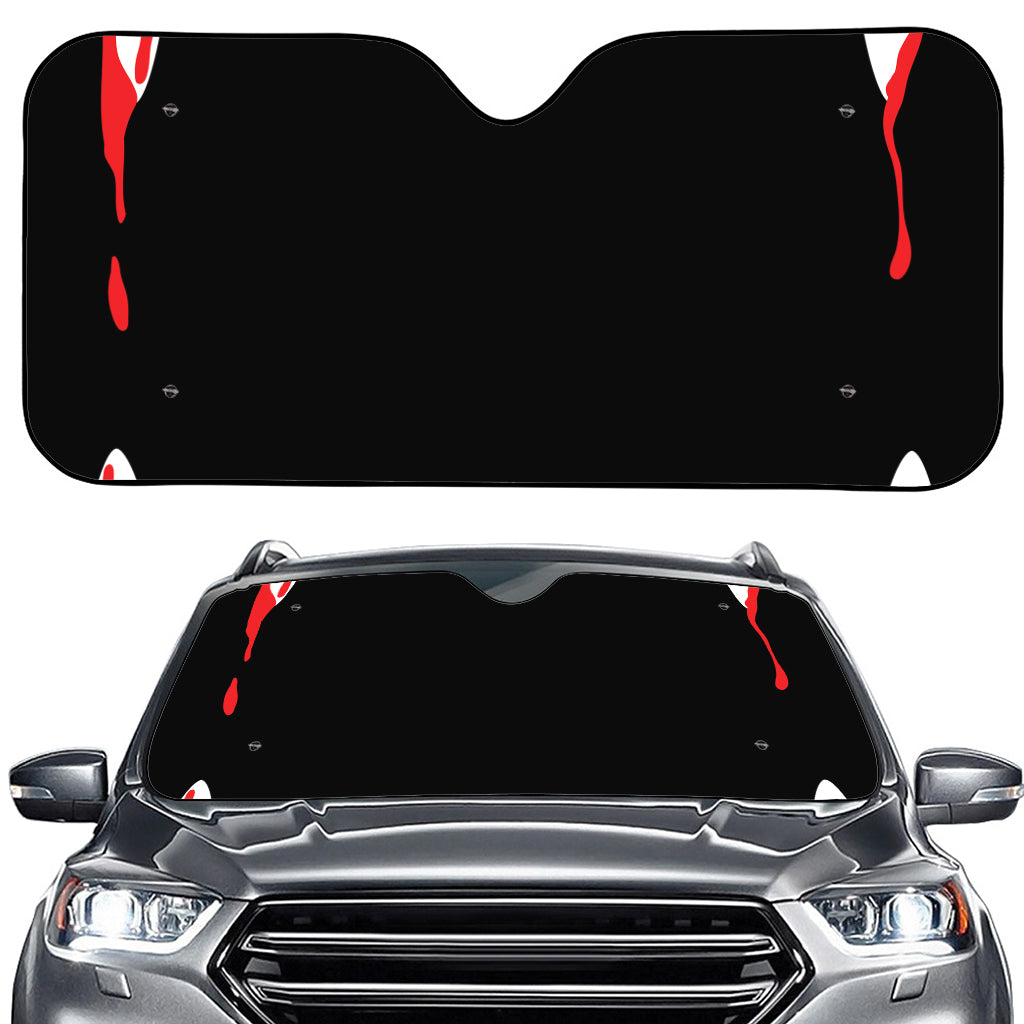 Dracula Fang Print Car Windshield Sun Shade
