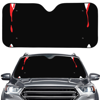 Dracula Fang Print Car Windshield Sun Shade