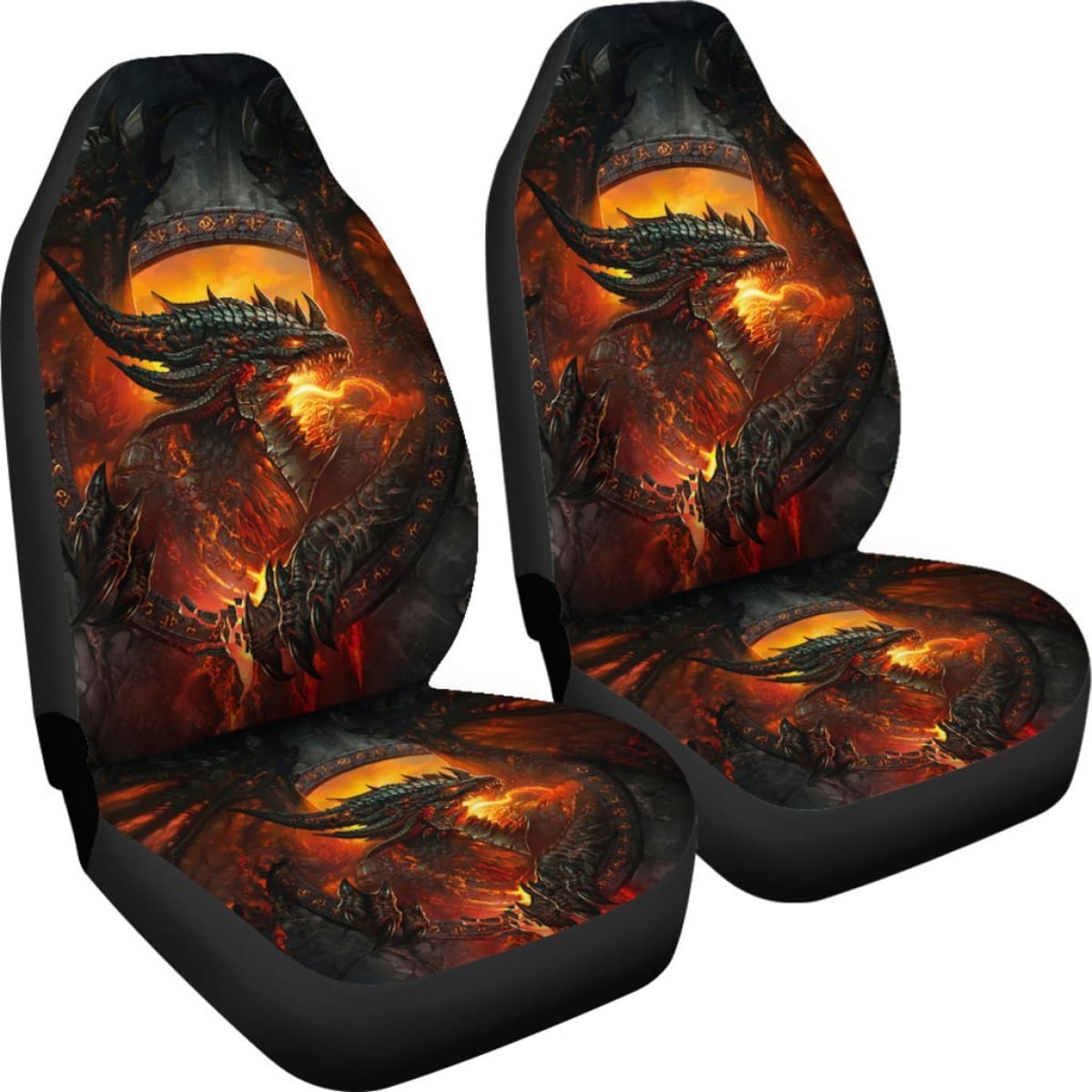 Dragon Art Game Of Thrones Car Seat Covers Movie H053120 Universal Fit 072323