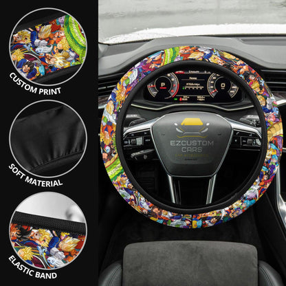 Dragon Ball Anime Steering Wheel Cover Custom Anime Car Accessories