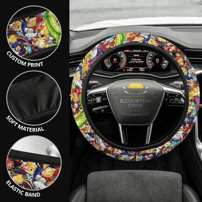 Dragon Ball Anime Steering Wheel Cover Custom Anime Car Accessories