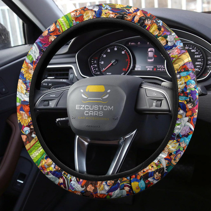 Dragon Ball Anime Steering Wheel Cover Custom Anime Car Accessories