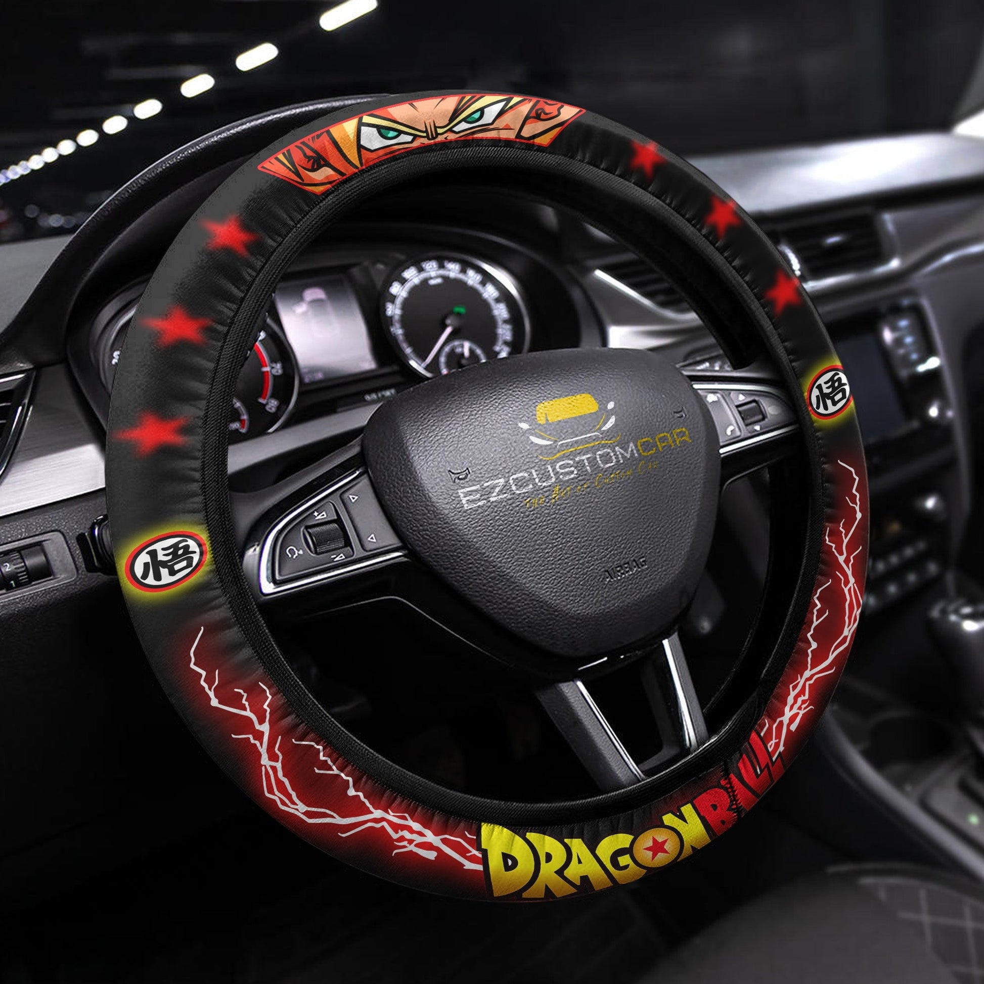 Dragon Ball Anime Steering Wheel Cover - Universal Fit (15 Inch)
