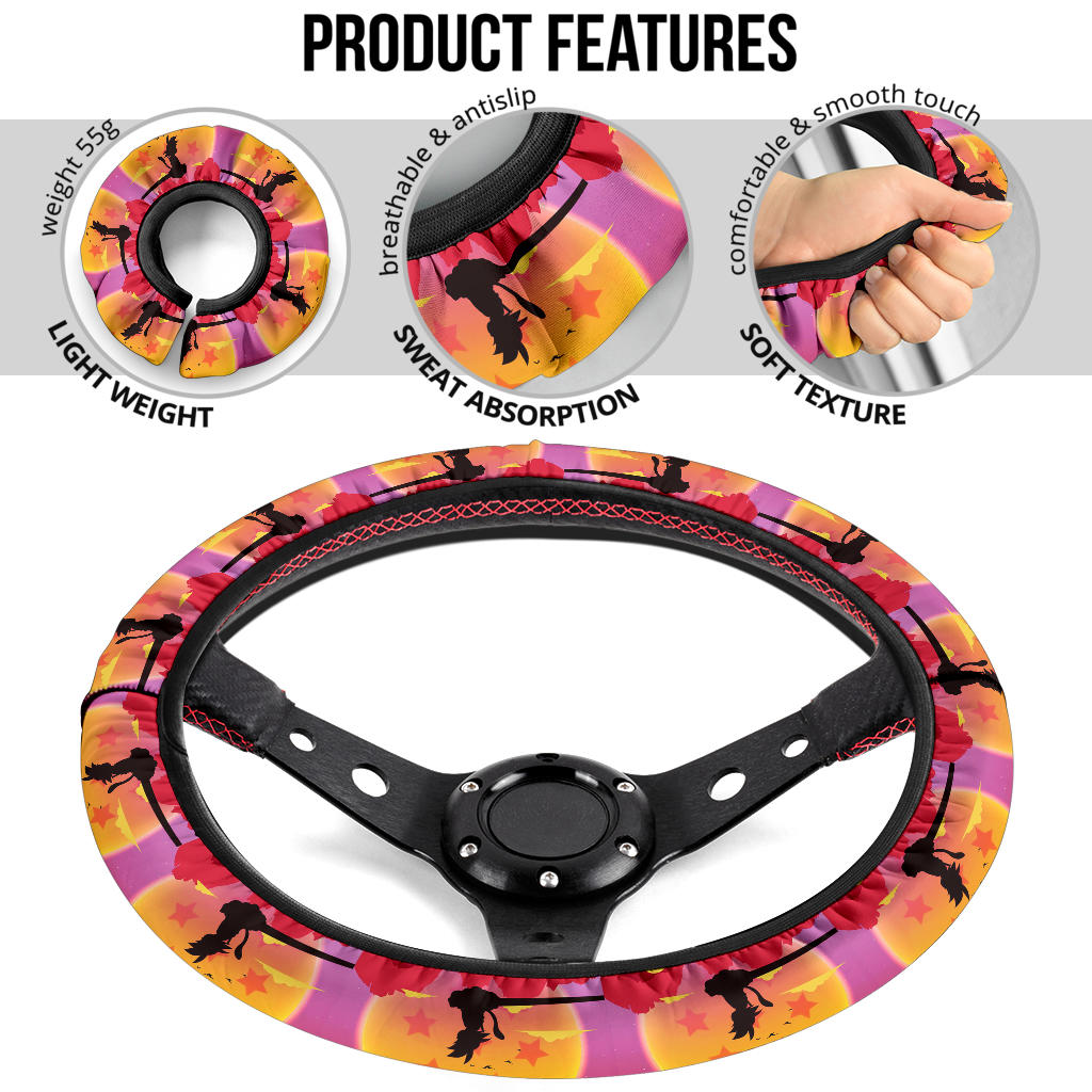 Dragon Ball Goku Fly Premium Car Steering Wheel Cover