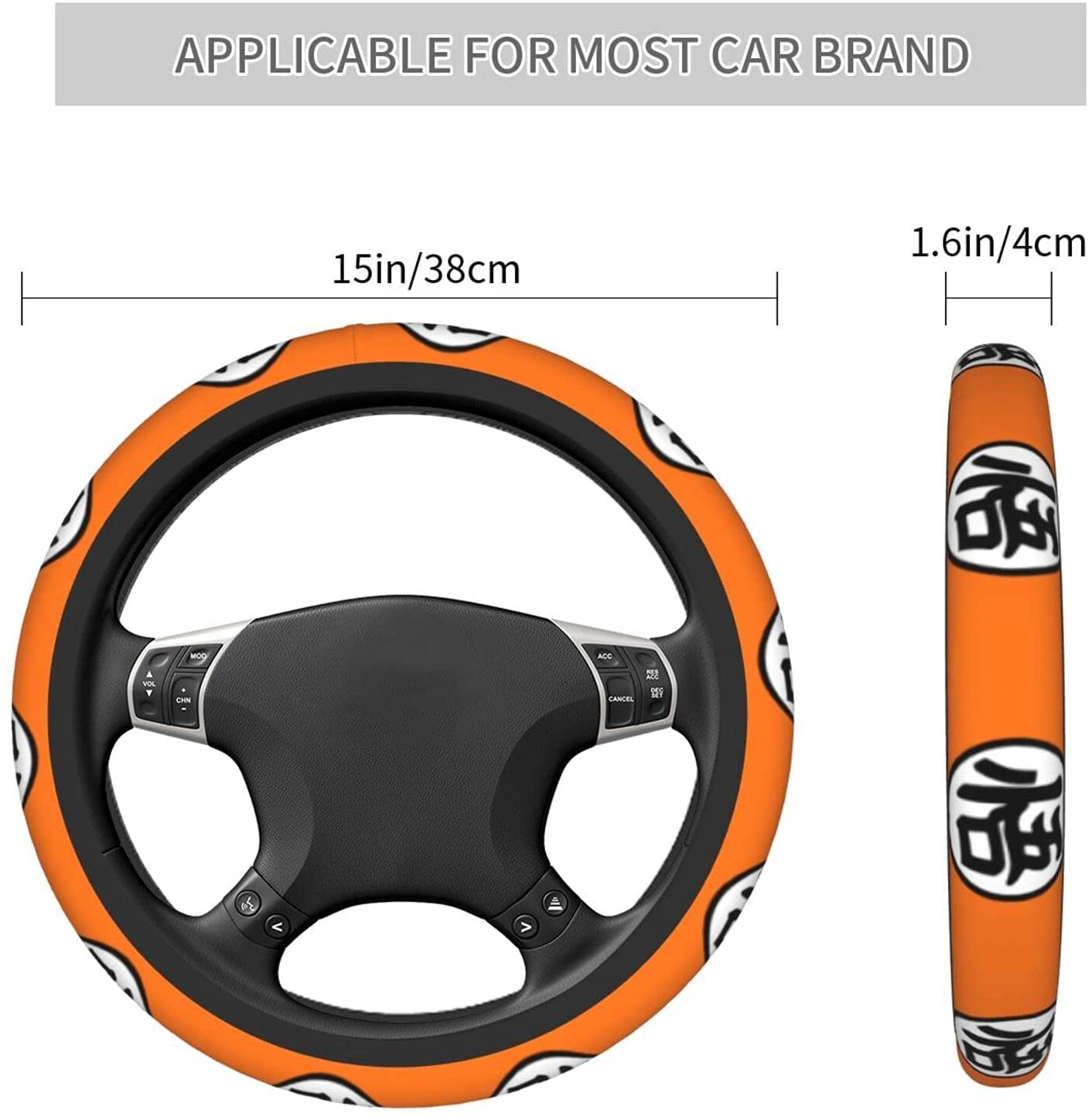 Dragon Ball Kame Symbol Premium Car Steering Wheel Cover