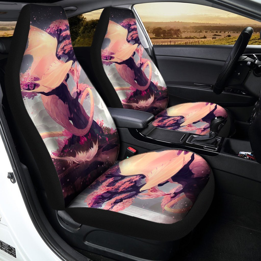 Dragon Car Seat Covers Custom Mythical Creatures Art