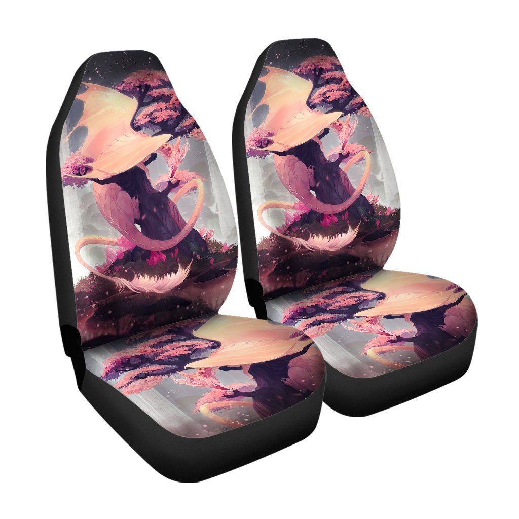 Dragon Car Seat Covers Custom Mythical Creatures Art