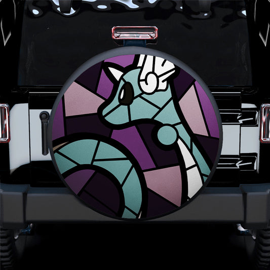 Dragonair Stained Glass Car Spare Tire Cover