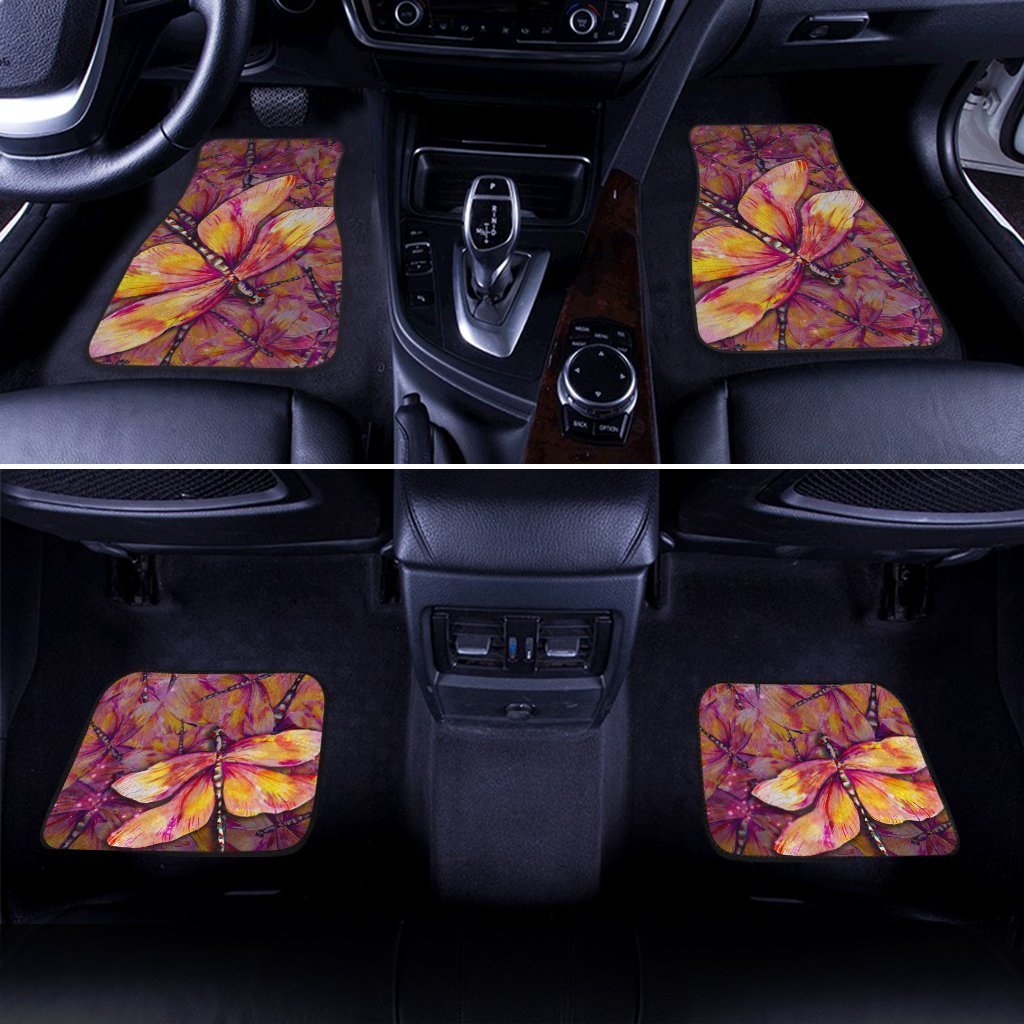 Dragonfly Car Floor Mats Custom Beautiful Car Accessories Gift Idea